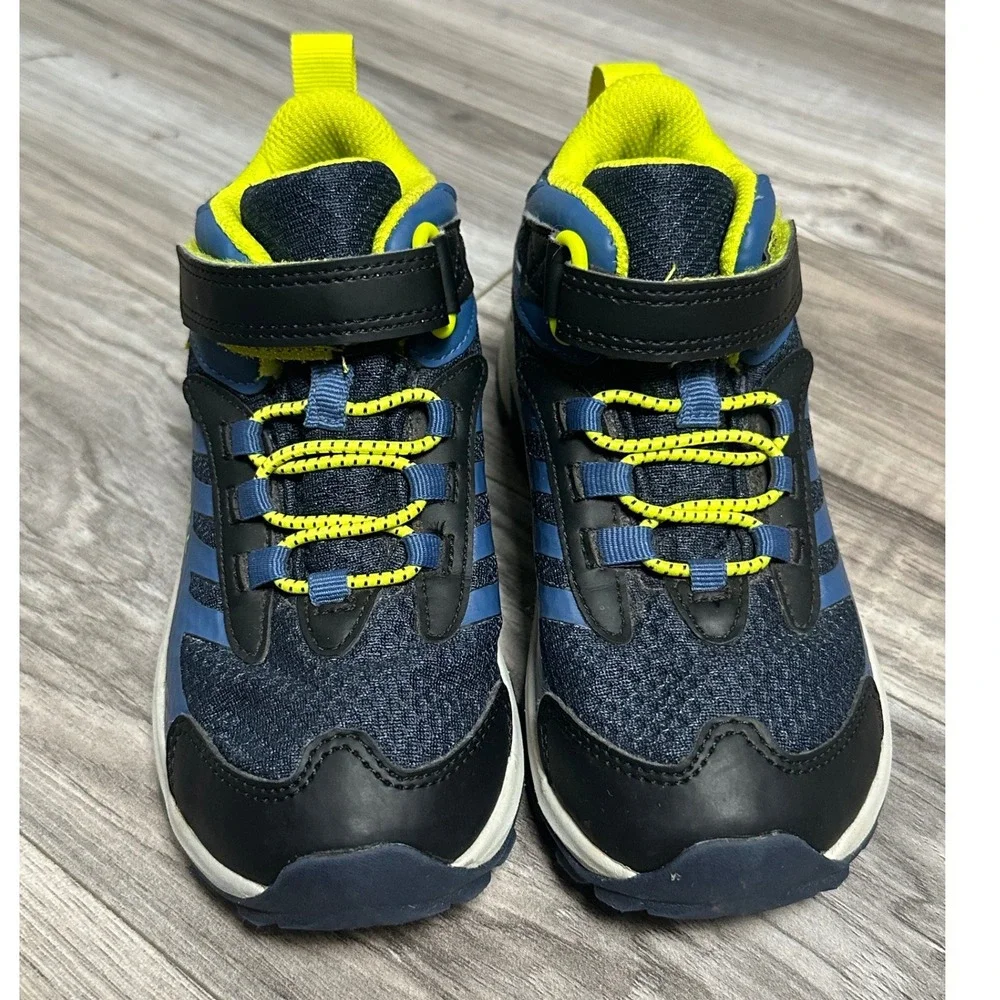 Merrell Moab Speed 2 Mid Waterproof Kids Hiking Boots Blue Yellow Size 13 EUC!